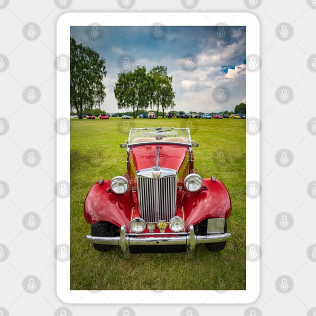 MG Classic Car 1953 Sticker by Adrian Evans Photography